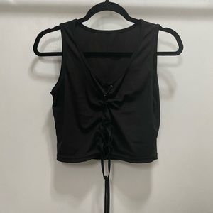 Lace up crop top